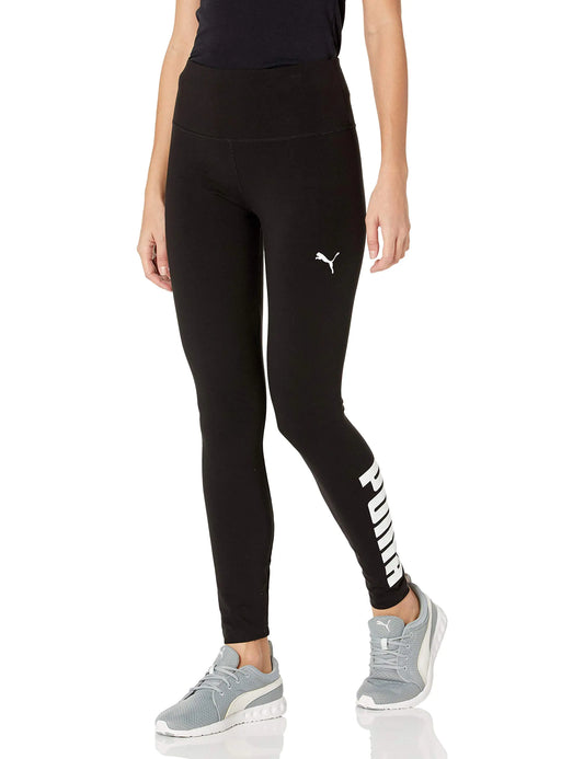 PUMA womens Athletic Logo Tights Leggings Puma Black X-Large US